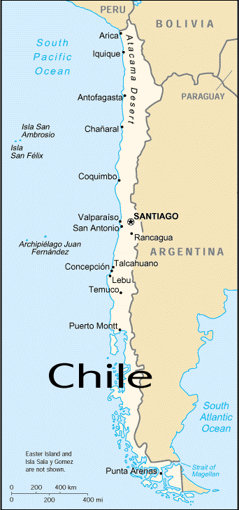 Map of Chile - Print for easier reading.